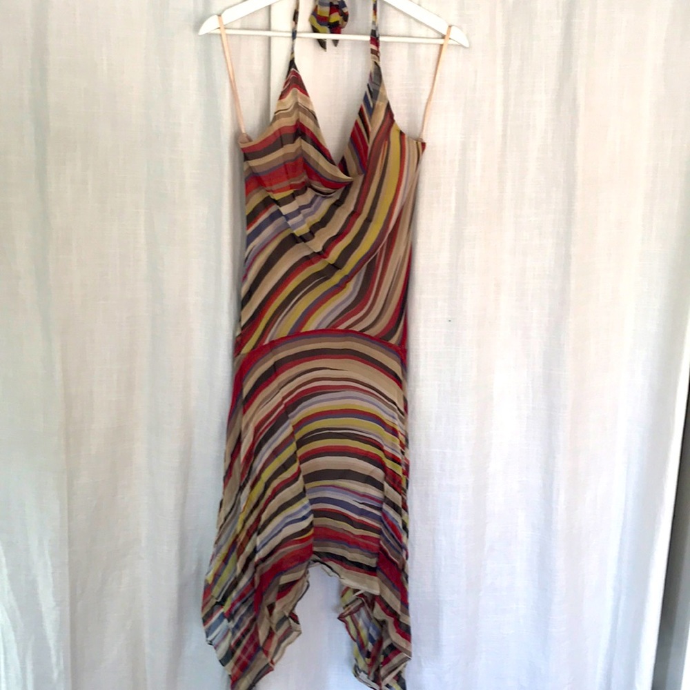 Stripped cocktail dress